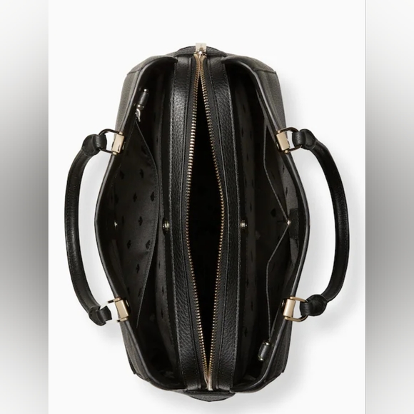 Kate Spade Set Leila Medium Triple Compartment Satchel with Wallet.Black.NWT - Picture 3 of 6
